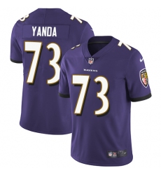 Youth Nike Baltimore Ravens #73 Marshal Yanda Elite Purple Team Color NFL Jersey