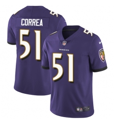 Youth Nike Baltimore Ravens #51 Kamalei Correa Elite Purple Team Color NFL Jersey