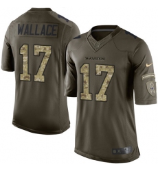 Men's Nike Baltimore Ravens #17 Mike Wallace Elite Green Salute to Service NFL Jersey