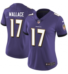 Women's Nike Baltimore Ravens #17 Mike Wallace Elite Purple Team Color NFL Jersey