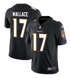 Youth Nike Baltimore Ravens #17 Mike Wallace Elite Black Alternate NFL Jersey