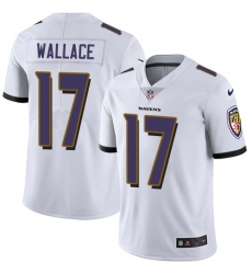 Youth Nike Baltimore Ravens #17 Mike Wallace Elite White NFL Jersey