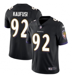Youth Nike Baltimore Ravens #92 Bronson Kaufusi Elite Black Alternate NFL Jersey
