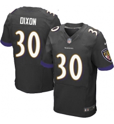 Men's Nike Baltimore Ravens #30 Kenneth Dixon Elite Black Alternate NFL Jersey