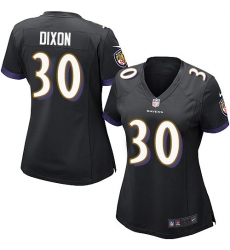 Women's Nike Baltimore Ravens #30 Kenneth Dixon Game Black Alternate NFL Jersey