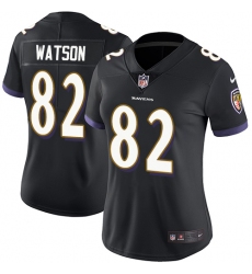 Women's Nike Baltimore Ravens #82 Benjamin Watson Elite Black Alternate NFL Jersey