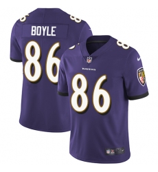 Youth Nike Baltimore Ravens #86 Nick Boyle Elite Purple Team Color NFL Jersey