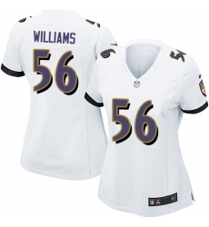 Women's Nike Baltimore Ravens #56 Tim Williams Game White NFL Jersey