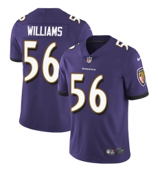 Youth Nike Baltimore Ravens #56 Tim Williams Elite Purple Team Color NFL Jersey