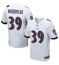 Men's Nike Baltimore Ravens #39 Danny Woodhead Elite White NFL Jersey