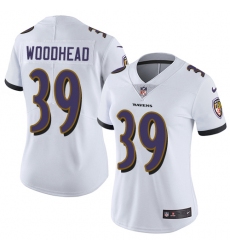 Women's Nike Baltimore Ravens #39 Danny Woodhead Elite White NFL Jersey