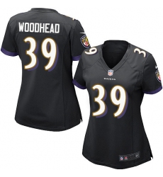 Women's Nike Baltimore Ravens #39 Danny Woodhead Game Black Alternate NFL Jersey
