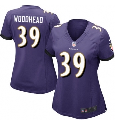 Women's Nike Baltimore Ravens #39 Danny Woodhead Game Purple Team Color NFL Jersey