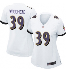 Women's Nike Baltimore Ravens #39 Danny Woodhead Game White NFL Jersey