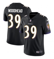 Youth Nike Baltimore Ravens #39 Danny Woodhead Elite Black Alternate NFL Jersey