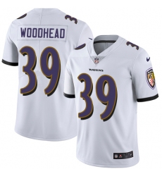 Youth Nike Baltimore Ravens #39 Danny Woodhead Elite White NFL Jersey