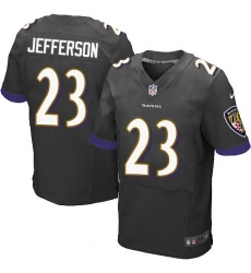 Men's Nike Baltimore Ravens #23 Tony Jefferson Elite Black Alternate NFL Jersey