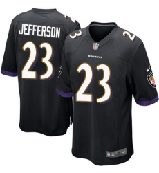 Men's Nike Baltimore Ravens #23 Tony Jefferson Game Black Alternate NFL Jersey