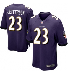 Men's Nike Baltimore Ravens #23 Tony Jefferson Game Purple Team Color NFL Jersey