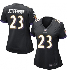 Women's Nike Baltimore Ravens #23 Tony Jefferson Game Black Alternate NFL Jersey
