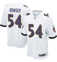 Men's Nike Baltimore Ravens #54 Tyus Bowser Game White NFL Jersey