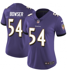 Women's Nike Baltimore Ravens #54 Tyus Bowser Elite Purple Team Color NFL Jersey