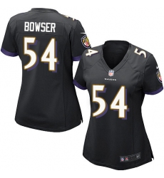 Women's Nike Baltimore Ravens #54 Tyus Bowser Game Black Alternate NFL Jersey