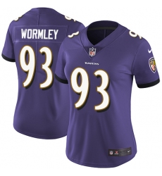 Women's Nike Baltimore Ravens #93 Chris Wormley Elite Purple Team Color NFL Jersey