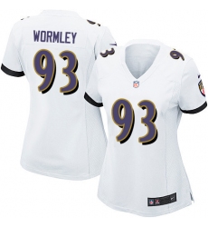 Women's Nike Baltimore Ravens #93 Chris Wormley Game White NFL Jersey