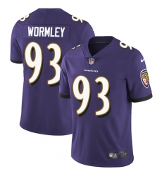 Youth Nike Baltimore Ravens #93 Chris Wormley Elite Purple Team Color NFL Jersey