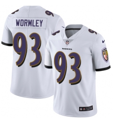 Youth Nike Baltimore Ravens #93 Chris Wormley Elite White NFL Jersey