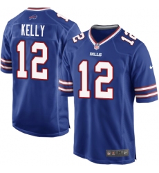 Men's Nike Buffalo Bills #12 Jim Kelly Game Royal Blue Team Color NFL Jersey