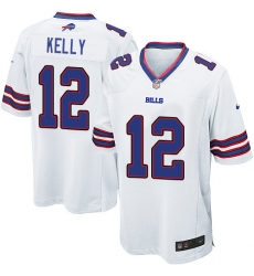 Men's Nike Buffalo Bills #12 Jim Kelly Game White NFL Jersey