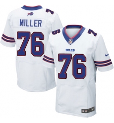 Men's Nike Buffalo Bills #76 John Miller Elite White NFL Jersey