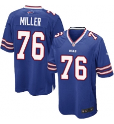 Men's Nike Buffalo Bills #76 John Miller Game Royal Blue Team Color NFL Jersey