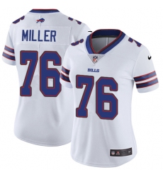 Women's Nike Buffalo Bills #76 John Miller Elite White NFL Jersey