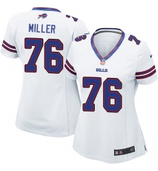 Women's Nike Buffalo Bills #76 John Miller Game White NFL Jersey