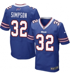 Men's Nike Buffalo Bills #32 O. J. Simpson Elite Royal Blue Team Color NFL Jersey