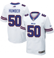 Men's Nike Buffalo Bills #50 Ramon Humber Elite White NFL Jersey