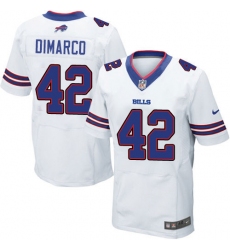 Men's Nike Buffalo Bills #42 Patrick DiMarco Elite White NFL Jersey