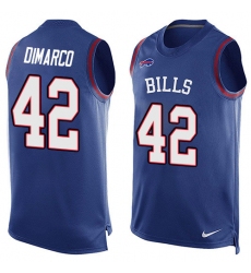 Men's Nike Buffalo Bills #42 Patrick DiMarco Limited Royal Blue Player Name & Number Tank Top NFL Jersey