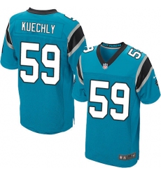 Men's Nike Carolina Panthers #59 Luke Kuechly Elite Blue Alternate NFL Jersey