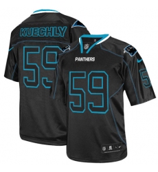 Men's Nike Carolina Panthers #59 Luke Kuechly Elite Lights Out Black NFL Jersey