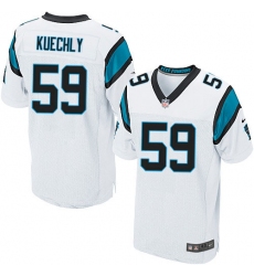 Men's Nike Carolina Panthers #59 Luke Kuechly Elite White NFL Jersey
