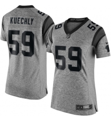 Women's Nike Carolina Panthers #59 Luke Kuechly Limited Gray Gridiron NFL Jersey