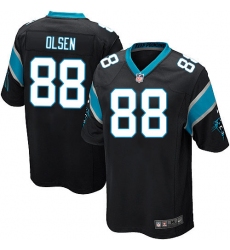 Men's Nike Carolina Panthers #88 Greg Olsen Game Black Team Color NFL Jersey