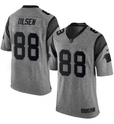 Men's Nike Carolina Panthers #88 Greg Olsen Limited Gray Gridiron NFL Jersey