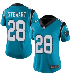 Women's Nike Carolina Panthers #28 Jonathan Stewart Elite Blue Alternate NFL Jersey