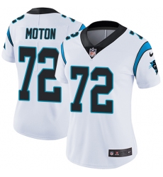 Women's Nike Carolina Panthers #72 Taylor Moton Elite White NFL Jersey