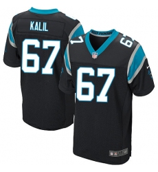 Men's Nike Carolina Panthers #67 Ryan Kalil Elite Black Team Color NFL Jersey
